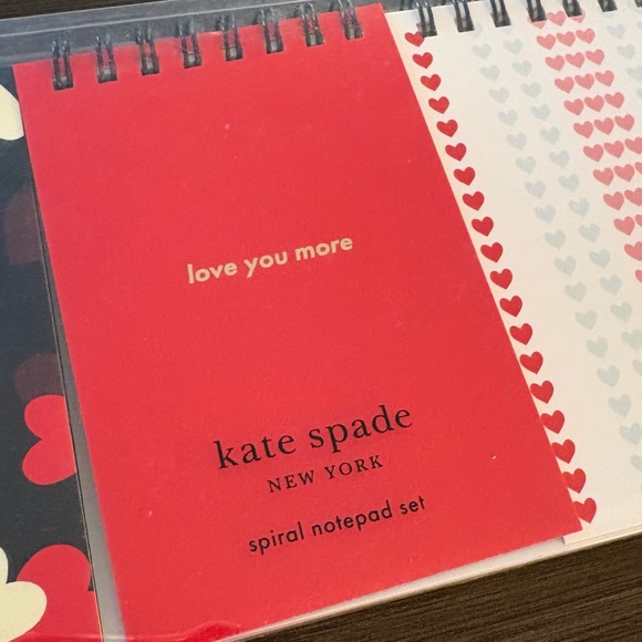 Kate Spade Love You More Heart Notepad Set of 3 - Picture 4 of 5